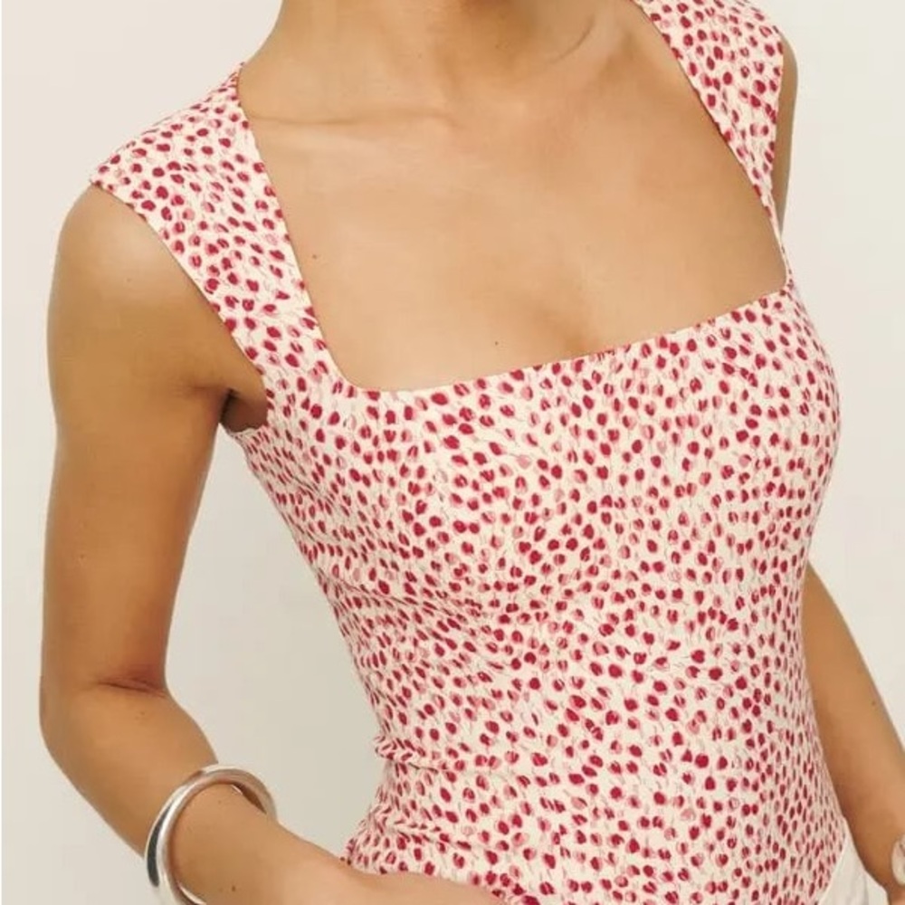 Reformation Diandra Floral Sleeveless Top